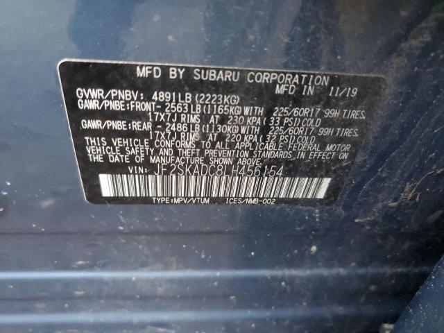 2020 SUBARU FORESTER JF2SKADC8LH456154