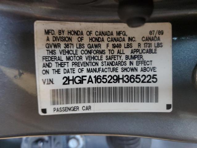 2009 HONDA CIVIC LX #3305301321