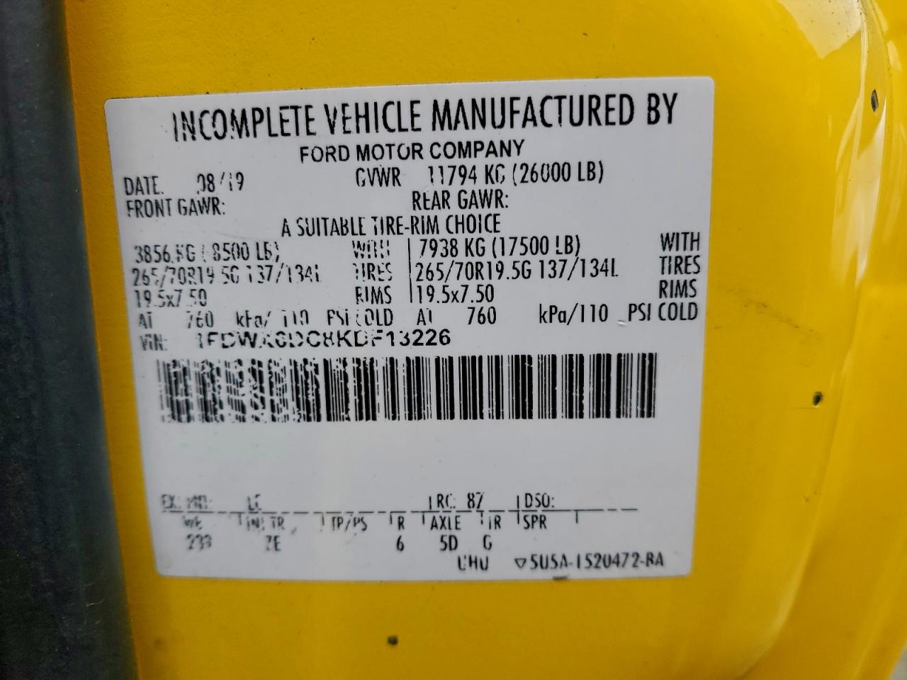 FORD F650 SUPER DUTY