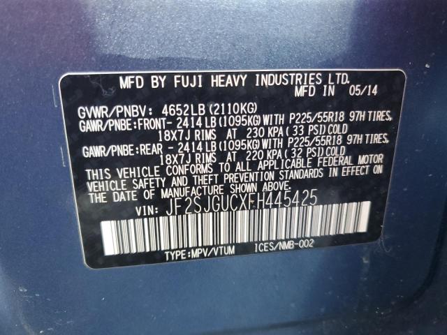 2015 SUBARU FORESTER 2 - JF2SJGUCXFH445425