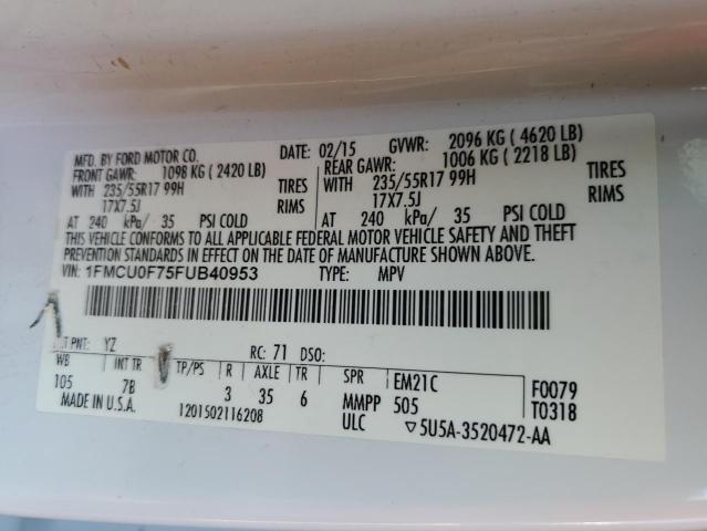 2015 FORD ESCAPE S #3291624244