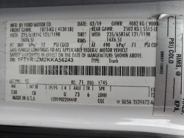 2019 FORD TRANSIT #3315732353