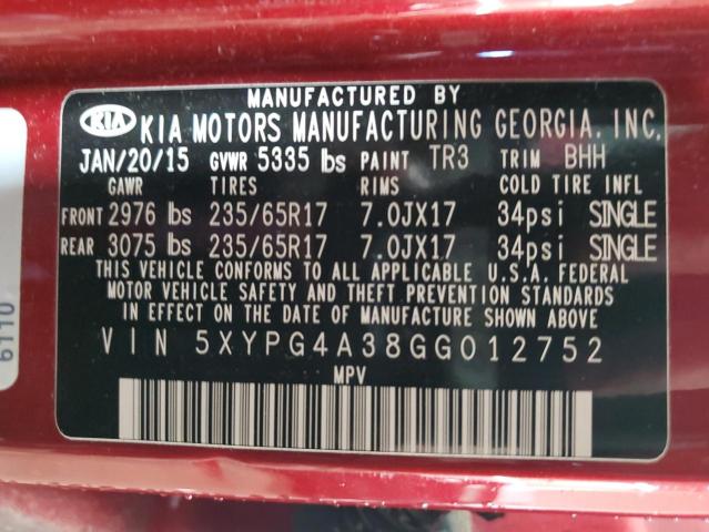 2016 KIA SORENTO LX #3287777118