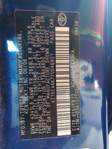 2007 TOYOTA CAMRY CE #3316698542