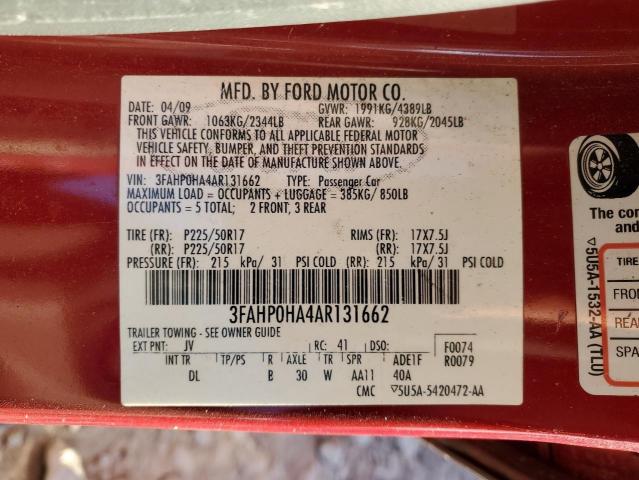 2010 FORD FUSION SE #3302897906