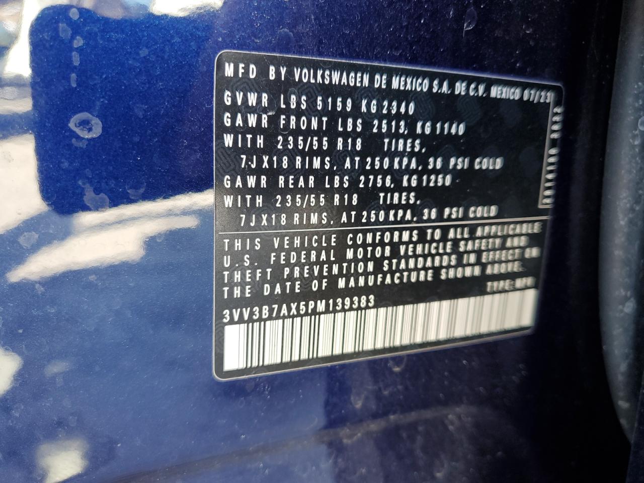 Lot #3301827362 2023 VOLKSWAGEN TIGUAN SE