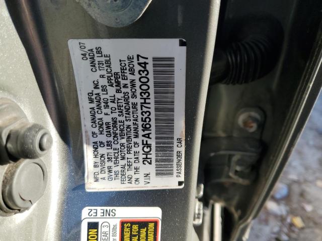 2007 HONDA CIVIC LX #3290098266