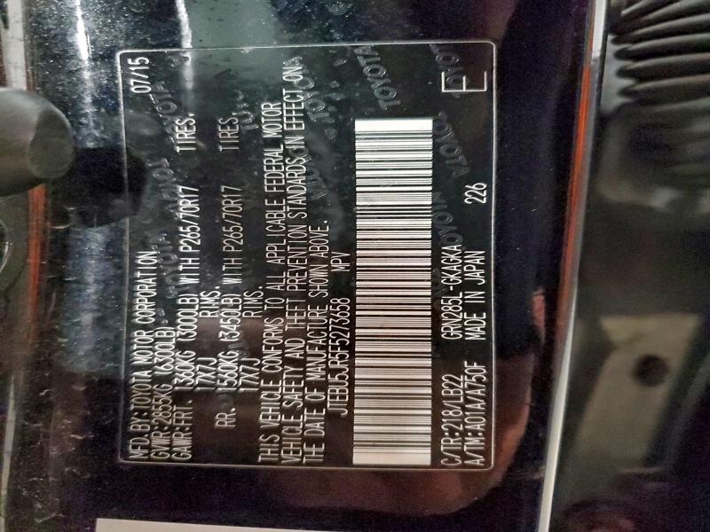 2015 TOYOTA 4RUNNER SR #3303856516