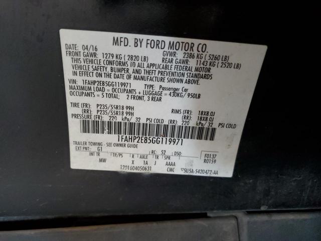 2016 FORD TAURUS SEL 1FAHP2E85GG119971