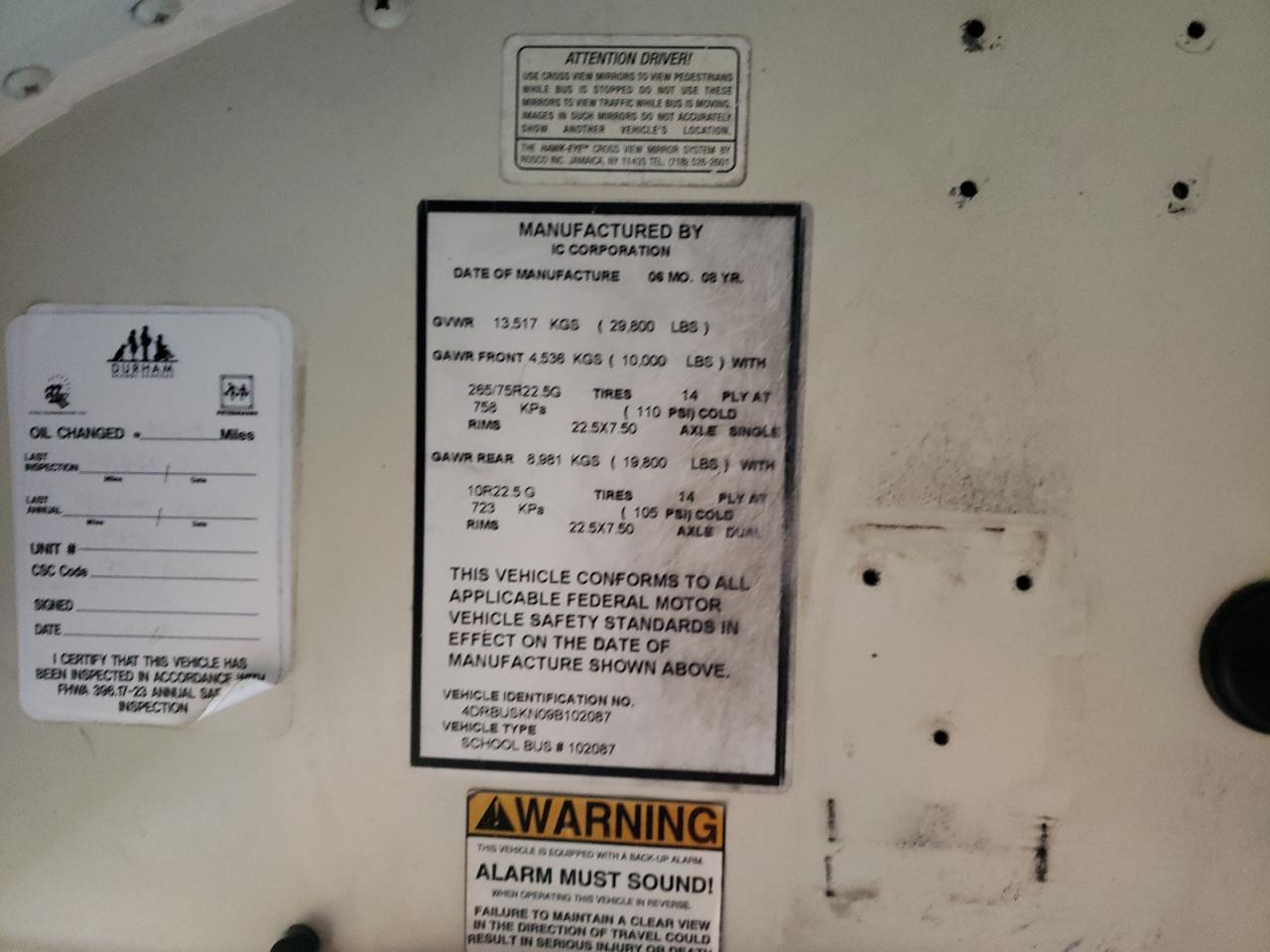 Lot #3287478010 2009 IC CORPORATION CE SERIES SCHOOL