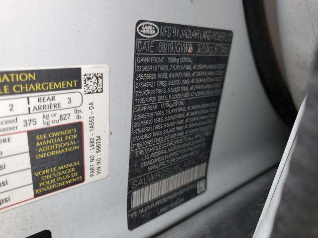 2020 LAND ROVER RANGE ROVE #3293954824