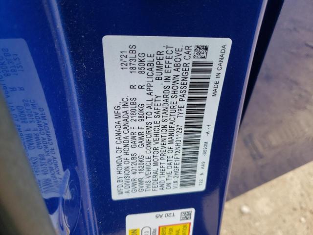 2022 HONDA CIVIC EX #3302708016