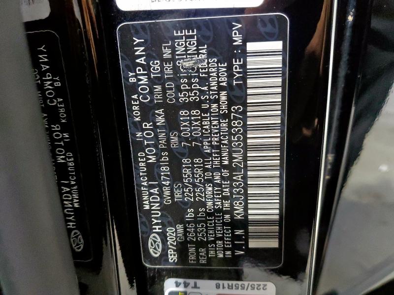 2021 HYUNDAI TUCSON LIM #3304507469