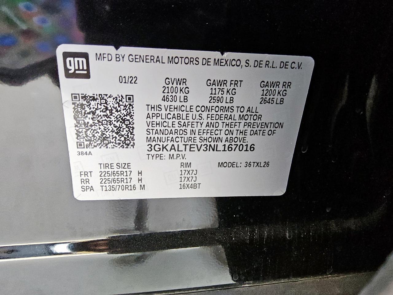 Lot #3304635939 2022 GMC TERRAIN SL