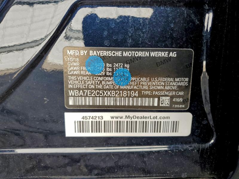 2019 BMW 740 I #3297034519