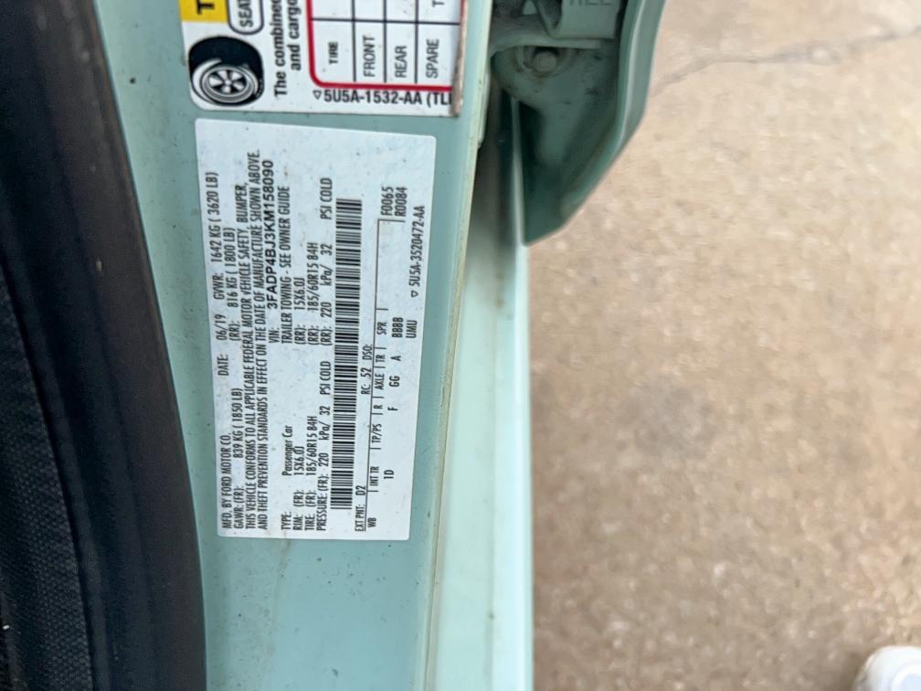 2019 FORD FIESTA SE #3296216440