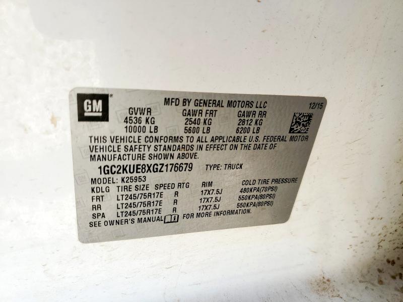 2016 CHEVROLET SILVERADO #3282553867