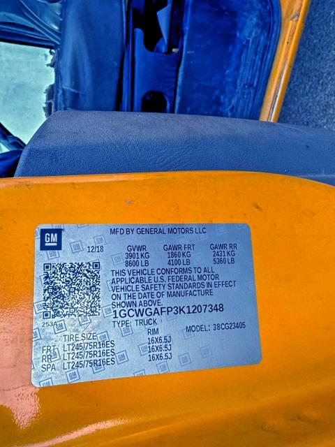 2019 CHEVROLET EXPRESS G2 #3297863777