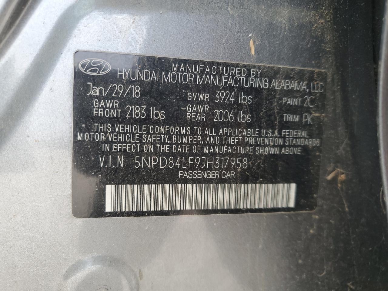 Lot #3301663657 2018 HYUNDAI ELANTRA SE