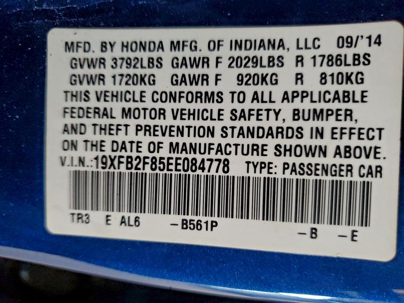 2014 HONDA CIVIC EX #3301909419