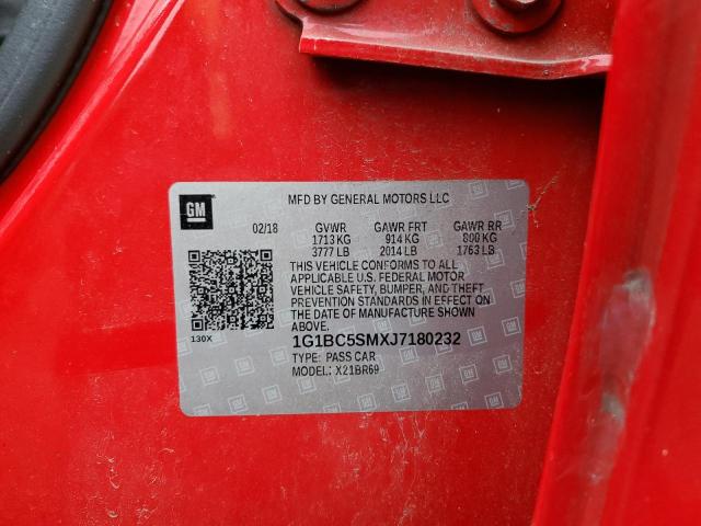 2018 CHEVROLET CRUZE LS #3293613388