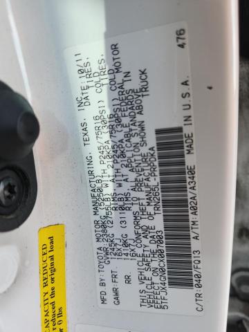 2012 TOYOTA TACOMA DOU #3302836908