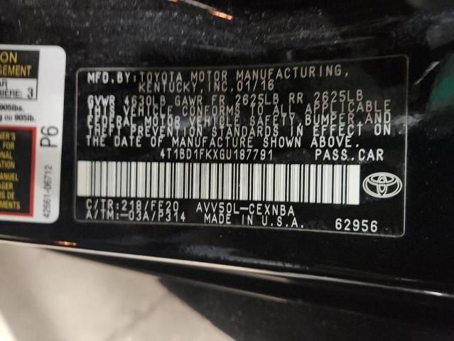 2016 TOYOTA CAMRY HYBR #3309640098