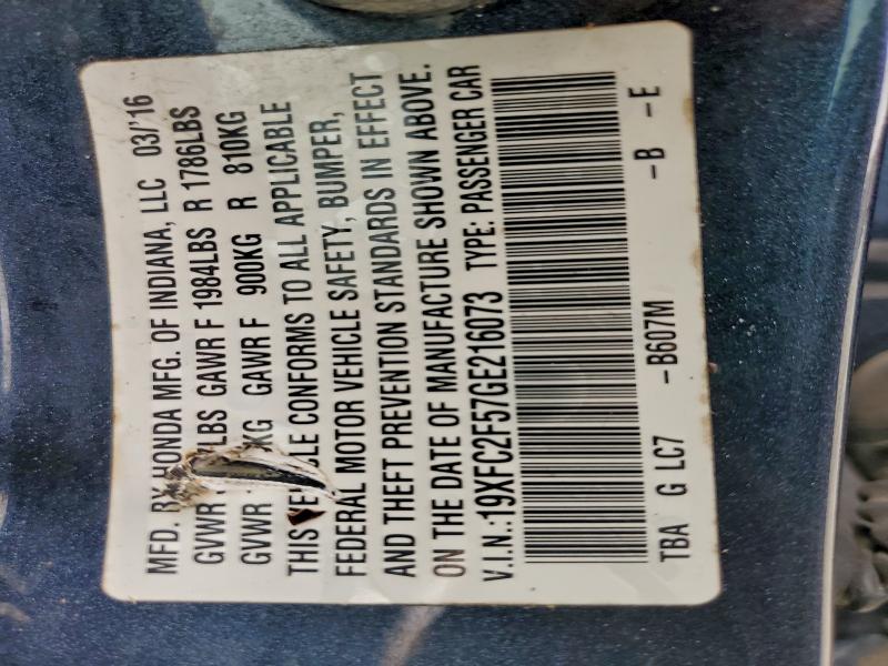 2016 HONDA CIVIC LX #3310416966