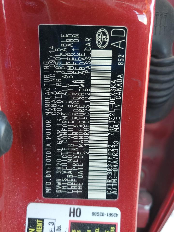 Lot #3316713423 2015 TOYOTA COROLLA L