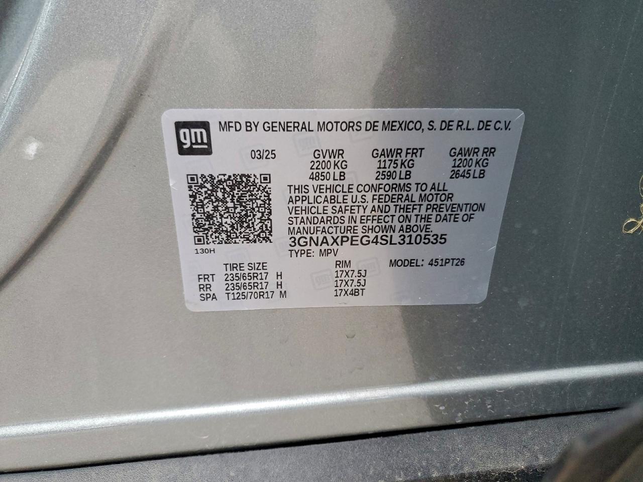 CHEVROLET EQUINOX LT