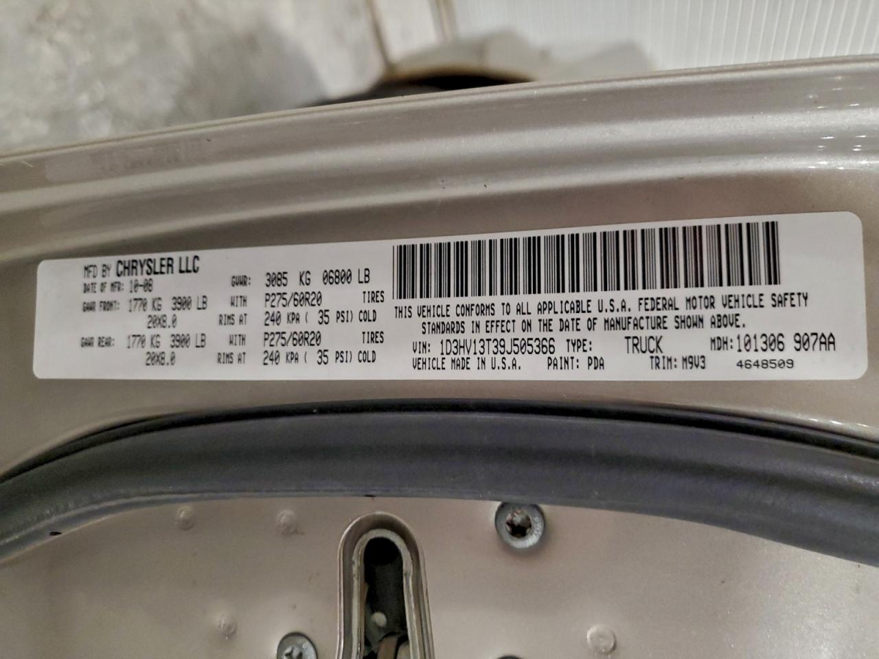 Lot #3298049144 2009 DODGE RAM 1500