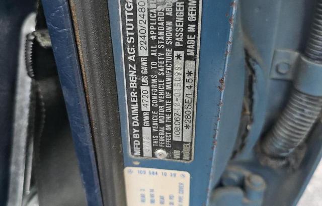 1972 MERCEDES-BENZ 280 SE #3286678301