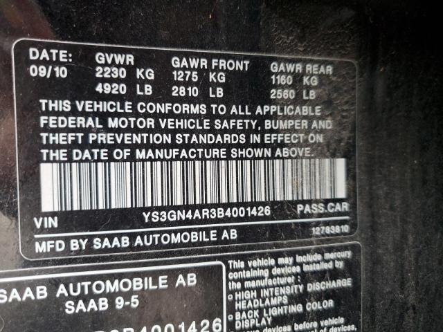 2011 SAAB 9-5 TURBO - YS3GN4AR3B4001426