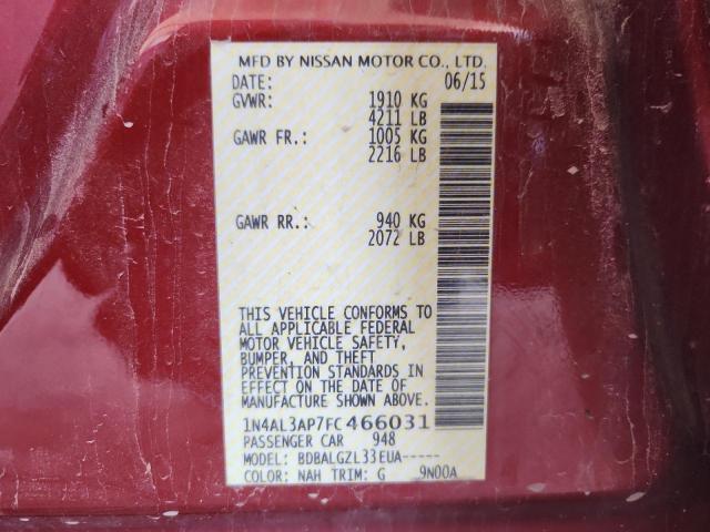 2015 NISSAN ALTIMA 2.5 #3290324948