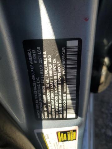 2012 VOLKSWAGEN PASSAT S #3287727175