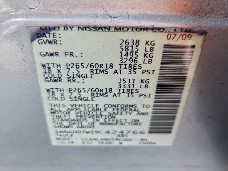 2009 NISSAN FRONTIER C #3303540064