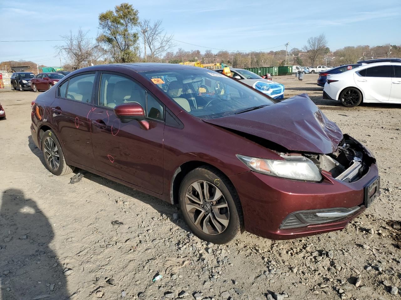 Lot #3301857006 2015 HONDA CIVIC EX