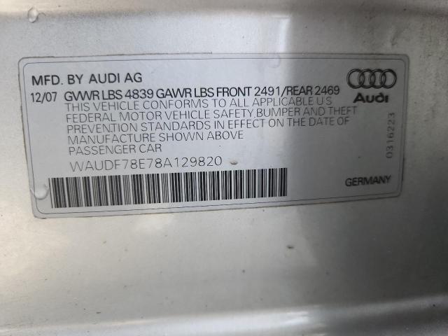 2008 AUDI A4 2.0T QU #3285016940
