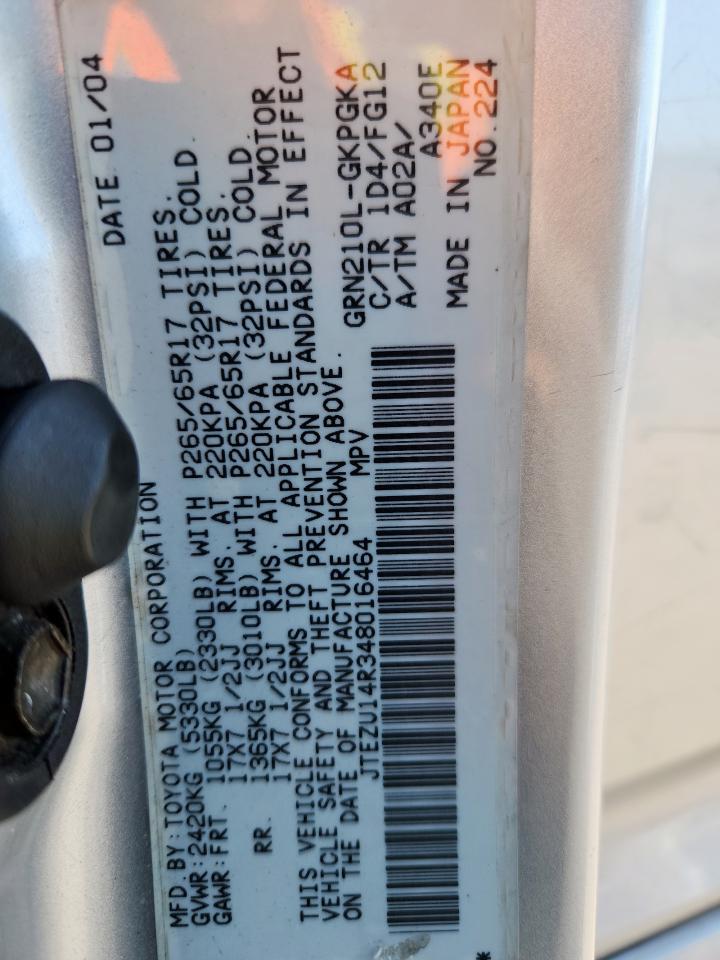 Lot #3284580341 2004 TOYOTA 4RUNNER SR