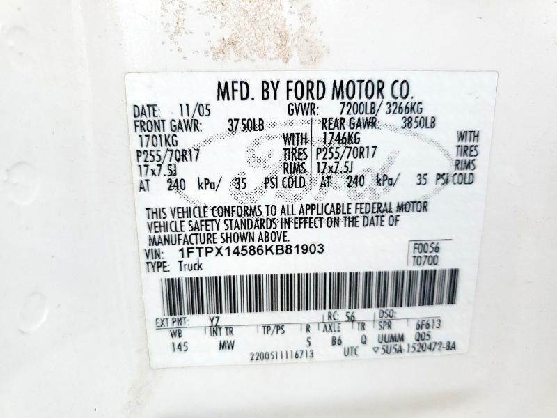 2006 FORD F150 #3303001635