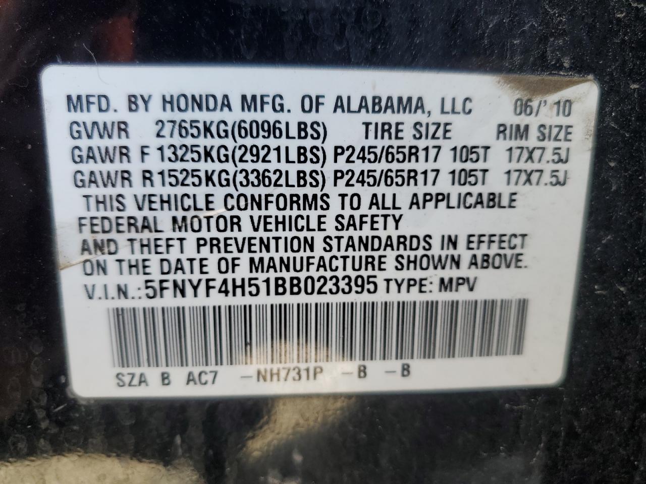 HONDA PILOT EXL