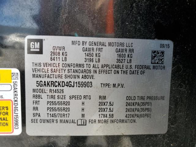 2016 BUICK ENCLAVE #3290189202