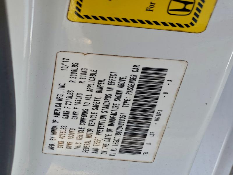 2013 HONDA ACCORD EXL #3297148506