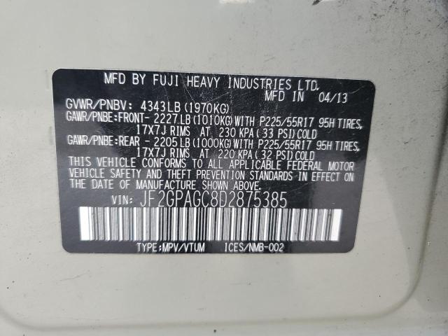 2013 SUBARU XV CROSSTR - JF2GPAGC8D2875385