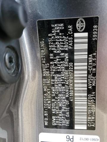 2015 TOYOTA CAMRY HYBR #3298140167