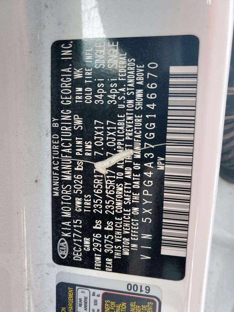 2016 KIA SORENTO LX #3304574435