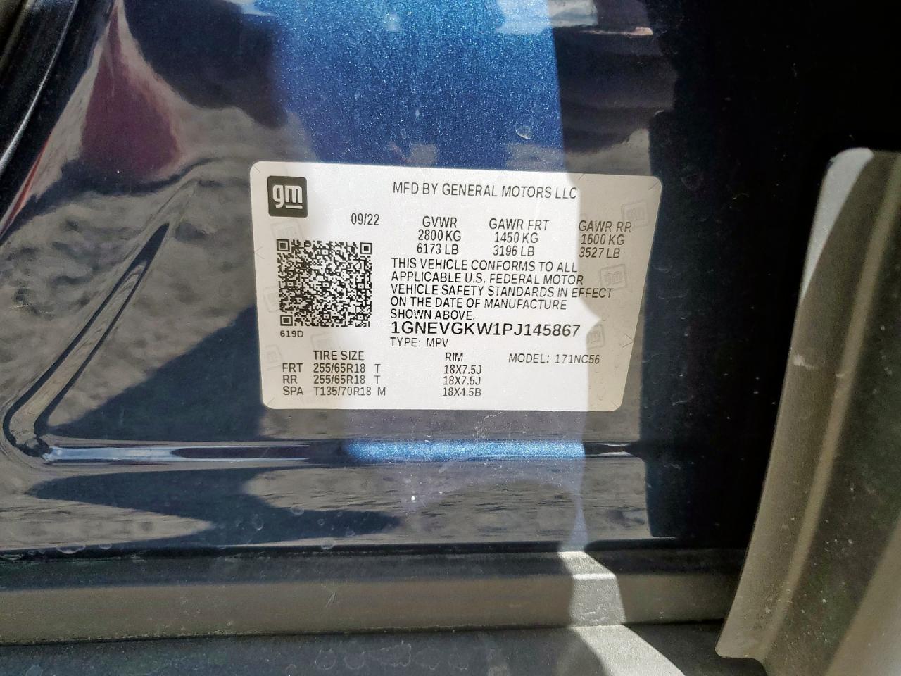 CHEVROLET TRAVERSE LT