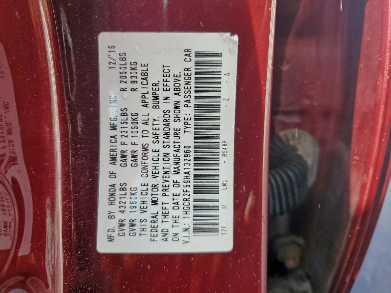 2017 HONDA ACCORD SPO #3303942703