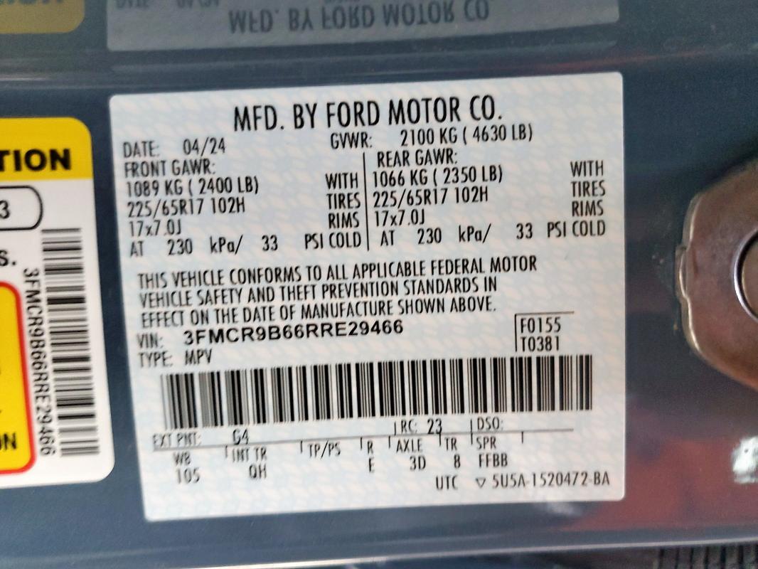 2024 FORD BRONCO SPO #3301593621