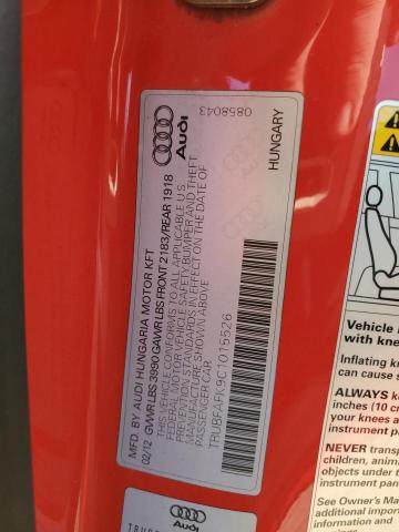 2012 AUDI TT PREMIUM #3284915953